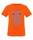 Comedy Shirts - Ich arbeite verdammt hart damit Mein Schaeferhund. - Jungen T-Shirt - Orange/Blau-Braun Gr. 122/128