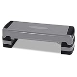 COSTWAY Höhenverstellbarer Aerobic Stepper mit 3 Stufen 15/20/25cm, Steppbrett 90 x 32 cm, Stepbench bis 250KG belastbar, Fitness Stepper für das Heim-F