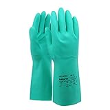 Rubberex Super Nitrile 15 Arbeitshandschuhe Chemikalienschutz Grün - Handschuhe mit Chemikalienschutz - 7 / S - 12