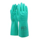 Rubberex Super Nitrile 15 Arbeitshandschuhe Chemikalienschutz Grün - Handschuhe mit Chemikalienschutz - 7 / S - 12