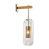 TWTCC Wand Sconce Modernes Single-Head E14 Metall Glas Wandleuchte, Innenschlafzimmer Bettwohnlampen, Restaurant, Bar, Café-Wanddekoration W