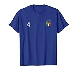 Italia Fußballflagge Nr. 4, italienisches Trikot T-S
