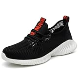 ZMPQ Sicherheitsschuhe Arbeitsschuhe Herren Damen Leicht Sportlich Atmungsaktiv Schutzschuhe Stahlkappe rutschfeste Sneaker Arb