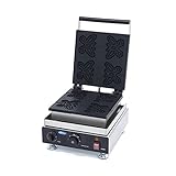 Maxima Gastro Waffeleisen Schmetterling am Stiel - 4 Stück - 115 x 20 x 90 mm (je Waffel) - mit Timer - 1750 W