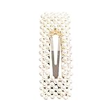 Haarschmuck/Dorical Damen Hochzeit Haarspange Braut Gold Perlen Schleife Glitzer Accessoires/Geburtstags Geschenk Party Zubehör Großer Spitzer Clip für Mama Frauen Mädchen(A)