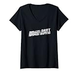 Damen Drift Happens Drifting Car Motorsports T-Shirt mit V