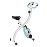 Ultrasport Heimtrainer F-Bike 150 mit Handpuls-Sensoren, Fitnessfahrrad mit Trainingscomputer und Handpulssensoren, klappbar,M
