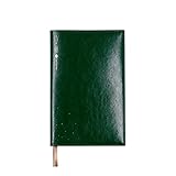 AWYST Hardcover-Tagebuch Leder-Notebook- Notizblock Weiche Lederabdeckung A5 passt in die meisten Arbeitstaschen Rucksäcke und Reisetaschen Kompositionsheft (Color : Green)