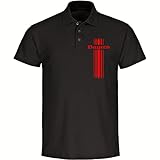 VIMAVERTRIEB® Herren Poloshirt Bayern - Streifen Gotik - Druck:rot - Polo Shirt Hemd Polohemd Männer Fußball Fanartikel Fanshop - Größe:4XL schw