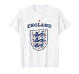 Stilvolle England-Kunst -Drei Fußball-England-Flaggen-Löwen T-S