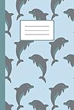 Süßes Delfin Notizbuch: Kariertes Notizheft als Tagebuch oder Journal verwendbar | Für Schule Arbeit Uni | Für Delphin Fisch F