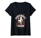 Damen Fußball Vietnam-Flagge für Damen T-Shirt mit V