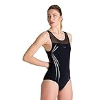 ARENA Damen Bodylift Badeanzug Julie B-Cup, Black-Black-White, 44