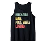 Herren Lustiges Vintage Shirt Ehemann Papa Pole Vault Legende Retro Tank Top