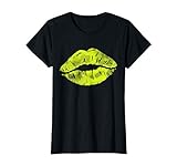 Damen Lippen Kussmund 80er 90er Jahre 80s 90s Motto Party Kostüm T-S
