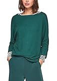 s.Oliver Damen Weiches Shirt mit Fledermausärmel forest green melange L