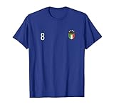 Italia Fußballflagge Nr. 8 # Eight Trikot Italien T-S