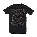 Led Zeppelin Herren Ledzeppelin_usa '77_Men_bl_ts: M T-Shirt, Schwarz (Black Black), M