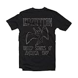 Led Zeppelin Herren Ledzeppelin_usa '77_Men_bl_ts: M T-Shirt, Schwarz (Black Black), M