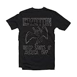 Led Zeppelin Herren Ledzeppelin_usa '77_Men_bl_ts: M T-Shirt, Schwarz (Black Black), M