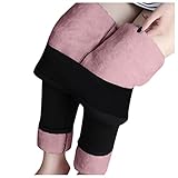 Winter Warme Fleece Gefütterte Leggings Strumpfhose Warm Thermoleggings Leggings Dicke Schwarze Winter Leggings Boden für Frauen Mädchen Thermo Jogginghose Yogahose T