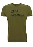 Time 4 Tee Rapper Meaning Herren T-Shirt Top Rap Musik Sänger Rapping Urban Dictionary Lyrics Gr. XXL, armee-grü