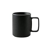 WENMENG2021 Keramikbecher Nordic Black Matte Becher mit Deckel Cup Ceramic Cup Kaffeetasse Wasser Cup Home Smart Mug