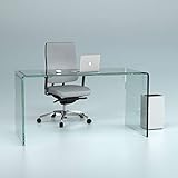 BIJON Design Schreibtisch aus 15mm Echtglas (B/T/H) 1400x700x730mm - klarglas bijon®