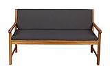 Bankauflage Für Hollywoodschaukel Set Glatt Sitzkissen + Rückenlehne FK5 (150x50x50, Dunkelgrau)