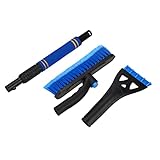 ZHANGKAIXUAN 6. 4CM / 80CM Auto Eiskratzer Schnee Defrost Schaufel Winter-3 -IN 1 Auto Schnee Pinsel mit 360 Grad drehbaren Bürstenkopf Auto Eiskratzer Eiskratzer Entferner (Color : Blue)