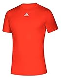 adidas Men's Creator SS Athletic Tee T-Shirt Moisture Wick Drop Tail (Orange XL)