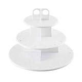 HPiano 3 Etagen Etagere Acryl Tortenständer Törtchen Ständer,Muffinständer Cupcake Ständer Kuchenständer Hochzeit Cupcake Ständer ideal für Cupcakes/Cakepops, Kunststoff, Löcher für 48 Stäb