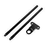 NONGFU Wangtao Store Aluminiumlegierung Karpfen Angeln Winddichte Windschutzscheibe Snag Bar Bars Ohren Anti Falling Fishing Tackle Kit Fit zum Angeln Alarm Werkzeug (Color : Black)