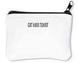 Cat Hair Tshirt Reißverschluss-Geldbörse Brieftasche Geldbö