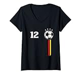 Damen Fußball-Europameisterschaft 2021 Deutschland EM 2021 12 Mann T-Shirt mit V