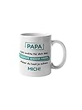 Geschenkeritter I Papa Geschenkideen I Papa Tochter Geschenk I Tasse mit lustigem Spruch I Geburtstag für Papa (Du hast ja Schon Mich)