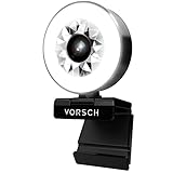 Webcam Mit Mikrofon,1080P Webcam PC Kamera Autofokus Webcam Streaming Mit Licht,Dual StereoMikrofon,PlugAndPlay,HD Webcam Für PC,Laptop,Video,Konferenz,Spiel,Zoom,Kompatibel Mit Windows/Linux/