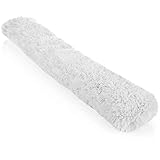 COM-FOUR® Zugluftstopper für Tür und Fenster - Türschlange 90 cm - Windstopper extra flauschig - Energie sparen mit Zugstopper für Türen (grau)