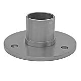 Edelstahl Bodenanker V2A Geländer Pfosten Träger Bodenhalter Rohr Ø42,4 x 2 PT30