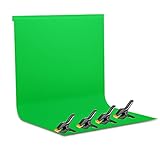 Wowstar Greenscreen Fotostudio Hintergrund, 1,8 x 2,8m Faltbare Grüne Tuch Background Greenscreen Stoff Backdrop Fotostudio für Hintergrundsystem Photo Fotografie Videoaufnahme Shooting (Grün)