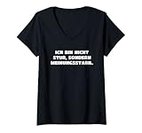 Damen Nicht Stur Sondern Meinungsstabil Zicke Genervt Fun Lustiges T-Shirt mit V