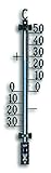 TFA Dostmann Analoges Thermometer, 12.5000, aus Metall, wetterfest, L 35 x B 14 x H 165