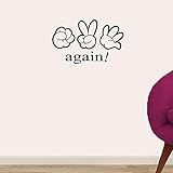 Finger-Raten-Spiel Wandaufkleber Rock-Papierschere Vinyl-Wandtattoo für Kinderzimmer Schlafzimmer Wohnkultur 24 7x40