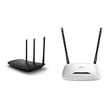 TP-Link TL-WR940N N450 WLAN Router (für Anschluss an Kabel-/ DSL-/ Glasfaser-Modem) schwarz & TL-WR841N N300 WLAN Router (300Mbit/s (2,4GHz), 4 x 10/100Mbit/s LAN Ports), weiß/schw