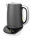 Carrera Wasserkocher No. 451, 1,7 L, Edelstahl, digitale Steuerung 40-100 °C, LED Display, Warmhaltefunktion, Temperaturanzeig