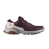 Salomon Damen X Reveal Gore-Tex Trekking-& Wanderschuhe, Wine Tasting/Alloy/Peachy Keen, 38 2/3 EU