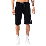 SMILODOX Herren Shorts Dennis - Kurze Hose im Regular fit mit Low Waist Bund und Tunnelzug, Größe:L, Farbe:Schwarz/