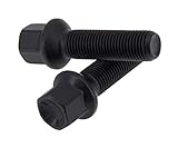 20 Radschrauben M14x1,5x45 R14 Mercedes-Benz SCHWARZ/SILBER G S SL GL M GLC GLE Klasse AMG für Original Alufelgen Radbolzen, Farbe: Schw