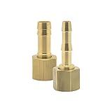 Elmag 42360 Druckluft-Schlauchtülle mit Überwurfmutter | Innengewinde 1/4 Zoll | für 6mm S