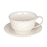 QYYFG Keramik-kaffeetasse Und Untertasse Im Britischen Stil Mit Löffel for Büro Und Zuhause ，Keine Kaffeeflecken & Leicht Zu Reinigen,250ml (Size : COMBOA)